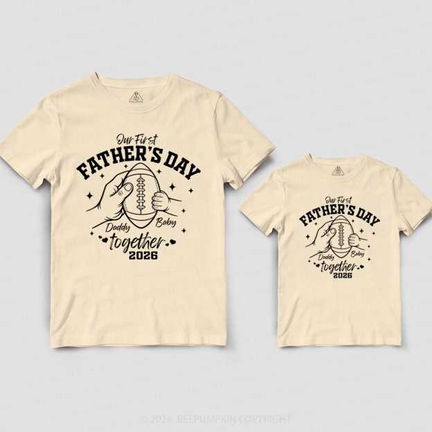 Personalized First Fathers Day Together Dad&Me Matching Shirts