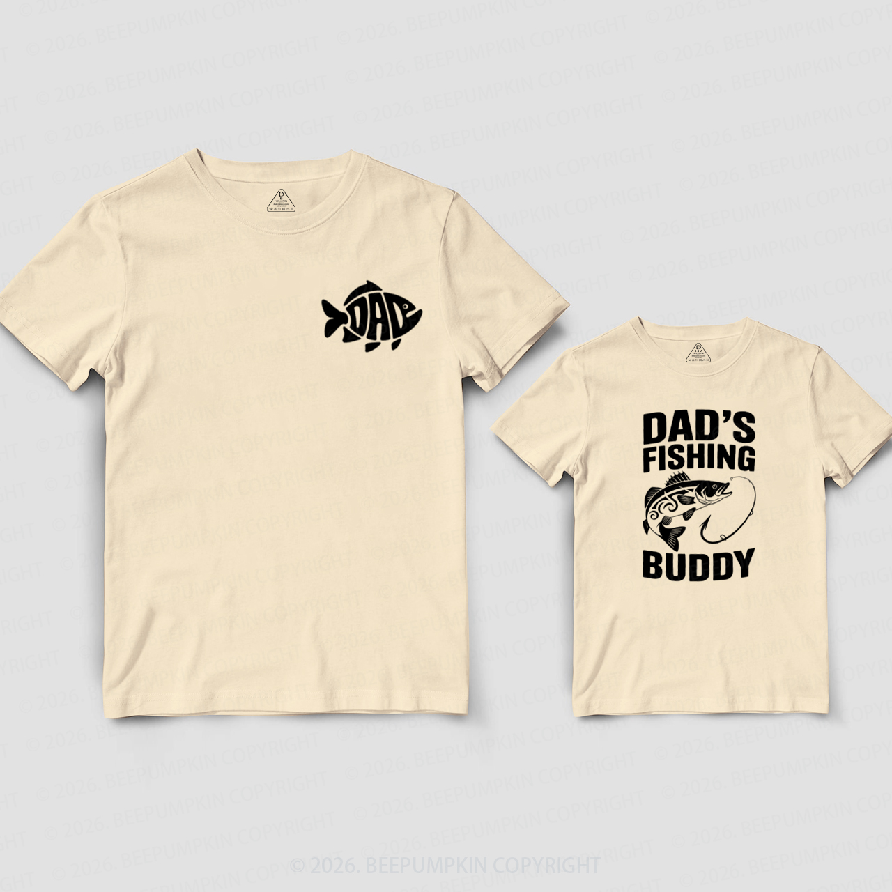 Dad's Fishing Buddy Fathers Day Fish Dad&Me Matching Shirts
