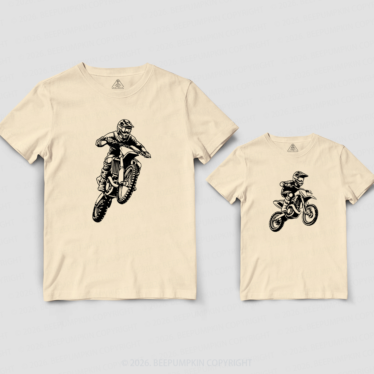 Riding Buddies Motorbike Dirt Biking Dad&Me Matching Shirts