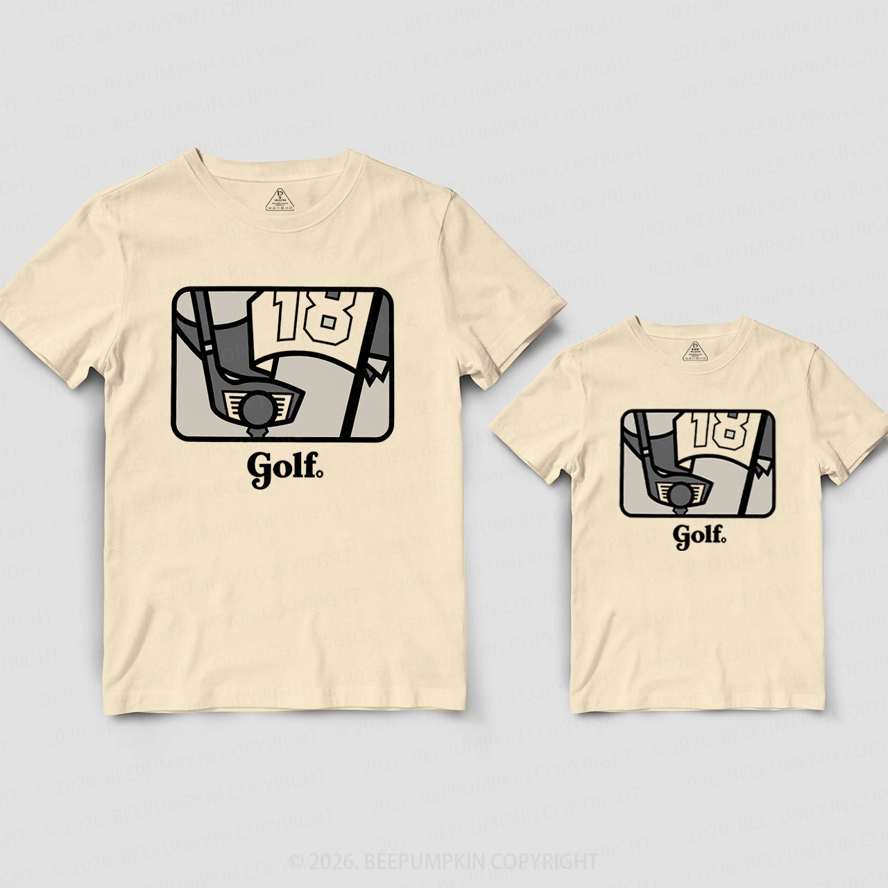 Golf Father Kid Country Club Dad&Me Matching Shirts