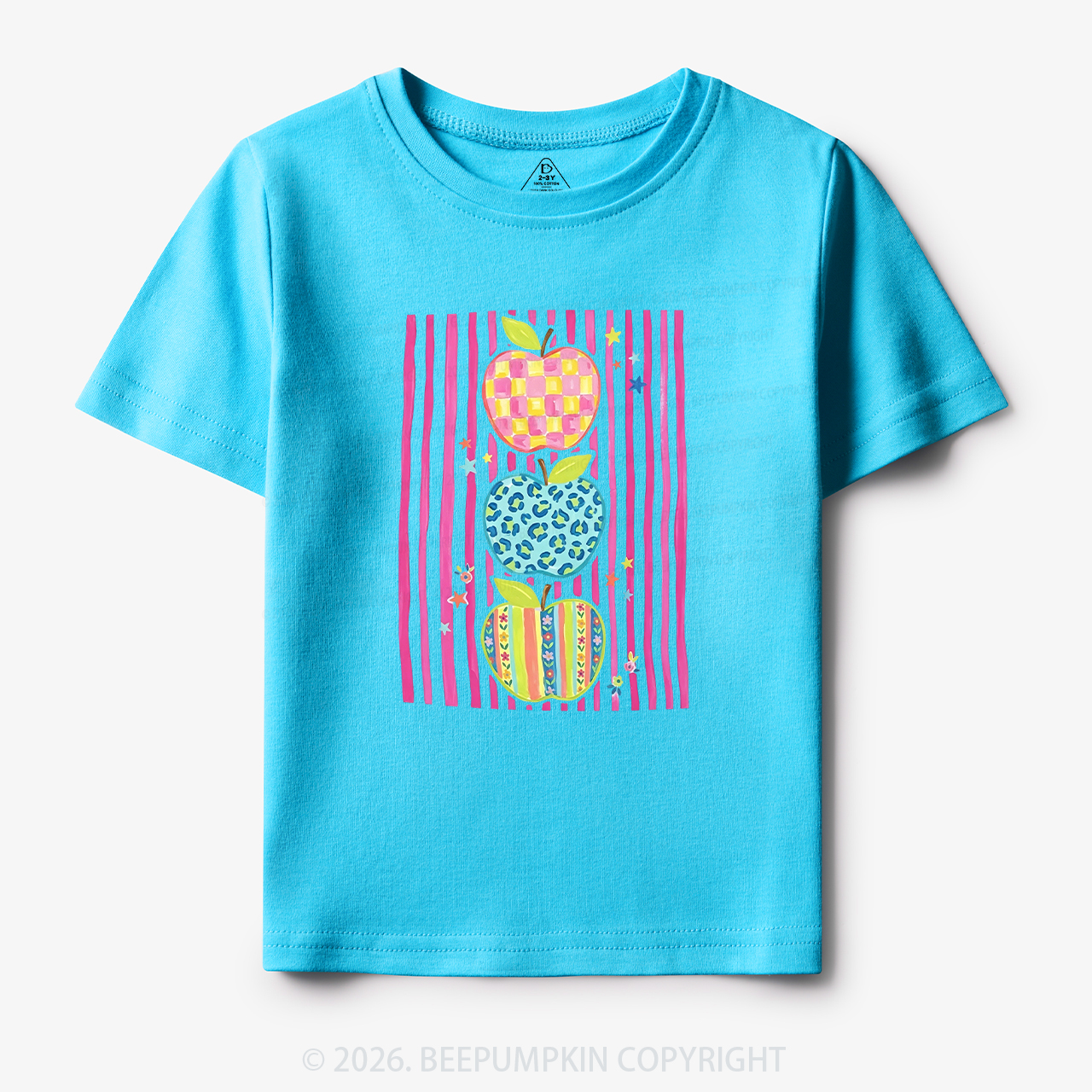 Colorful Apple Back to School Toddler&Kid's Tees