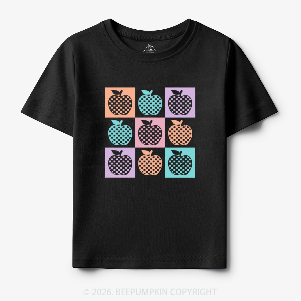 Retro Checkered Apple Toddler&Kid's Tees