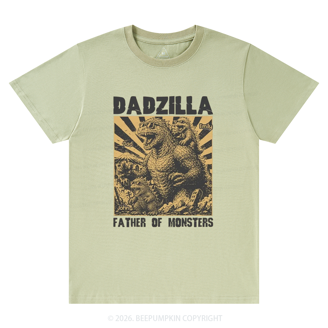 Personalized Dadzilla Father Of Monster T-Shirts