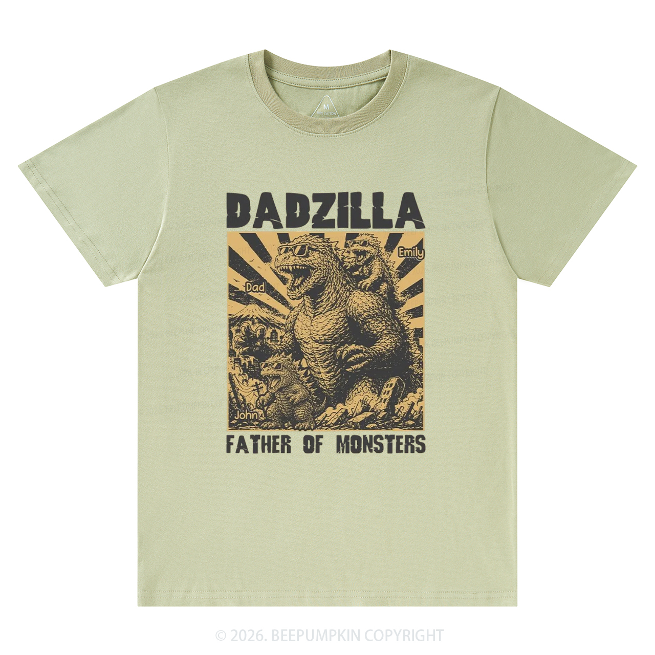 Personalized Dadzilla Father Of Monster T-Shirts