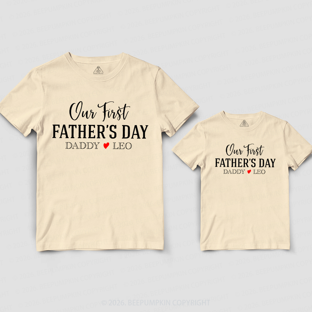 Personalized First Father's Day Love Dad&Me Matching Shirts