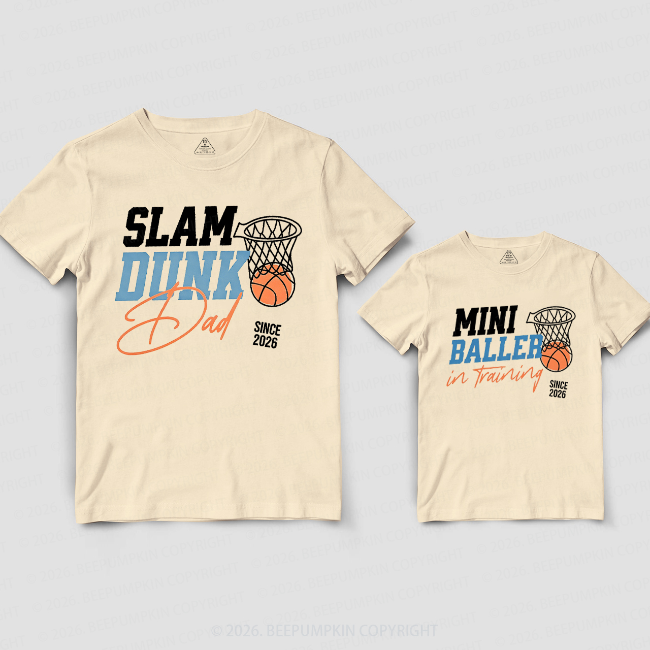 Slam Dunk Dad Mini Baller in Training Dad&Me Matching Shirts