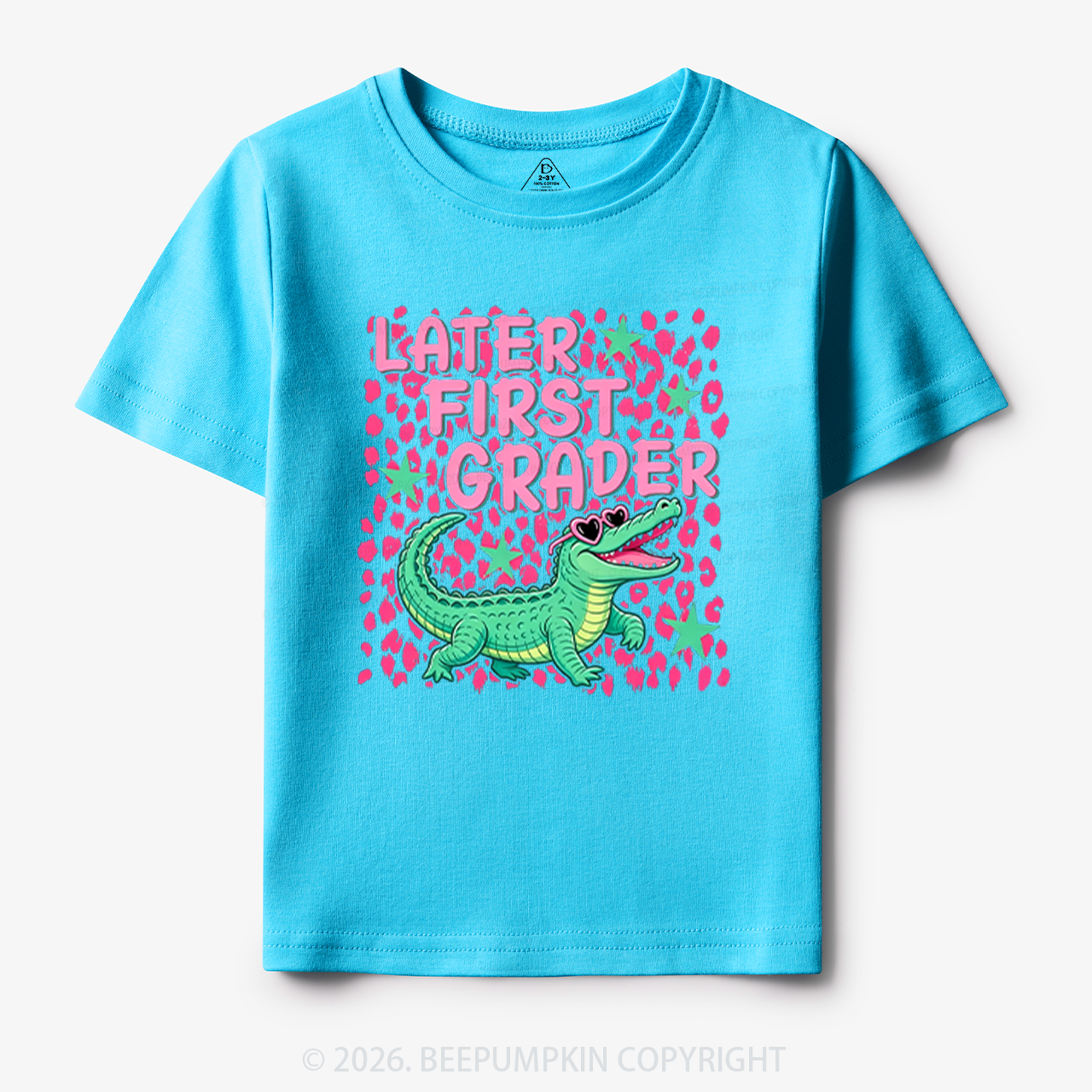 Pink Leopard Print Later Back to School Toddler&Kid's Tees