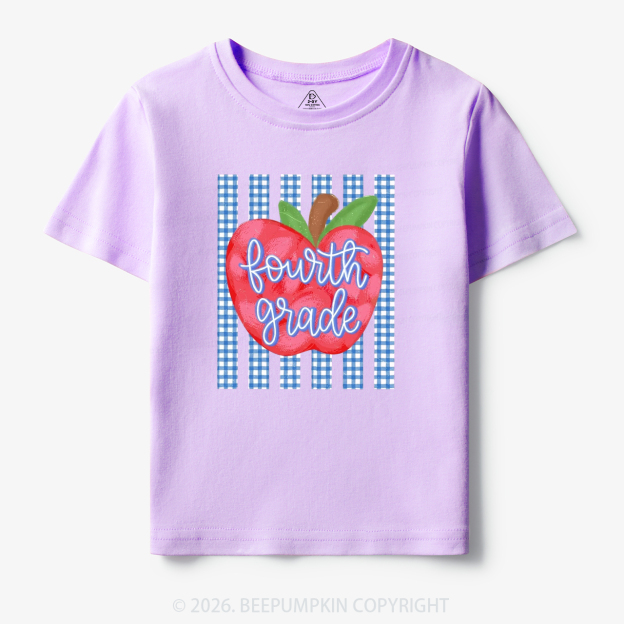 Striped Apple Grade Back To School Toddler&Kid's Tees