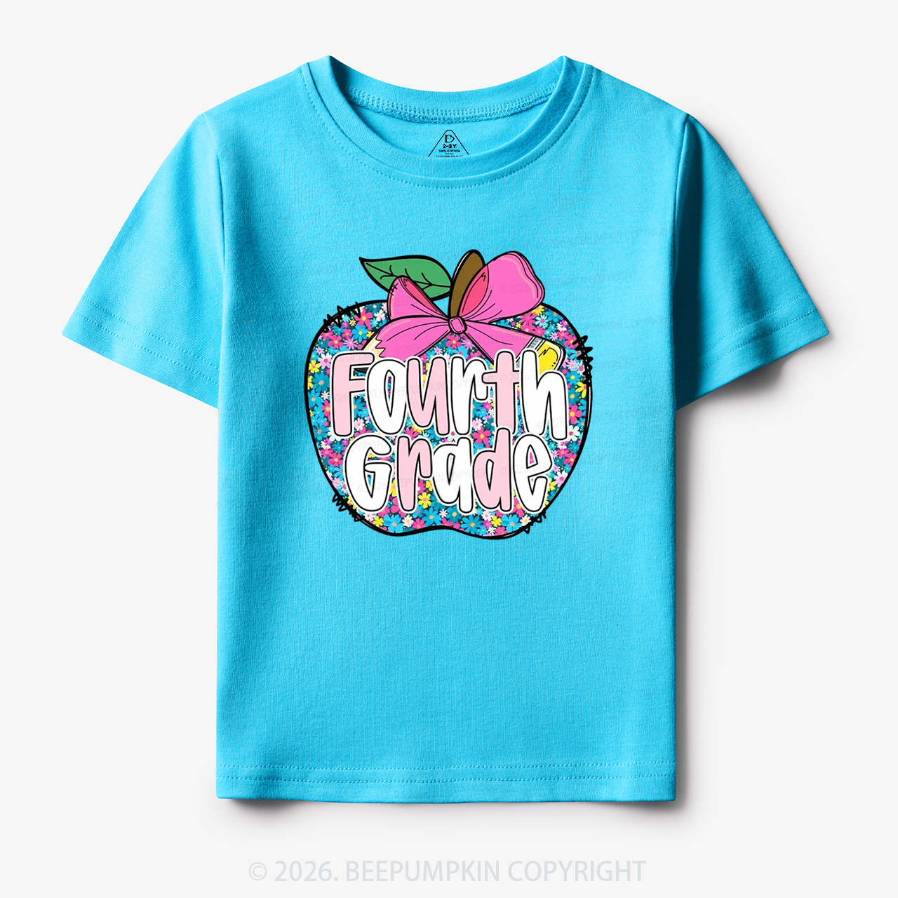 Preppy Back to School Coquette Retro Apple Toddler&Kid's Tees