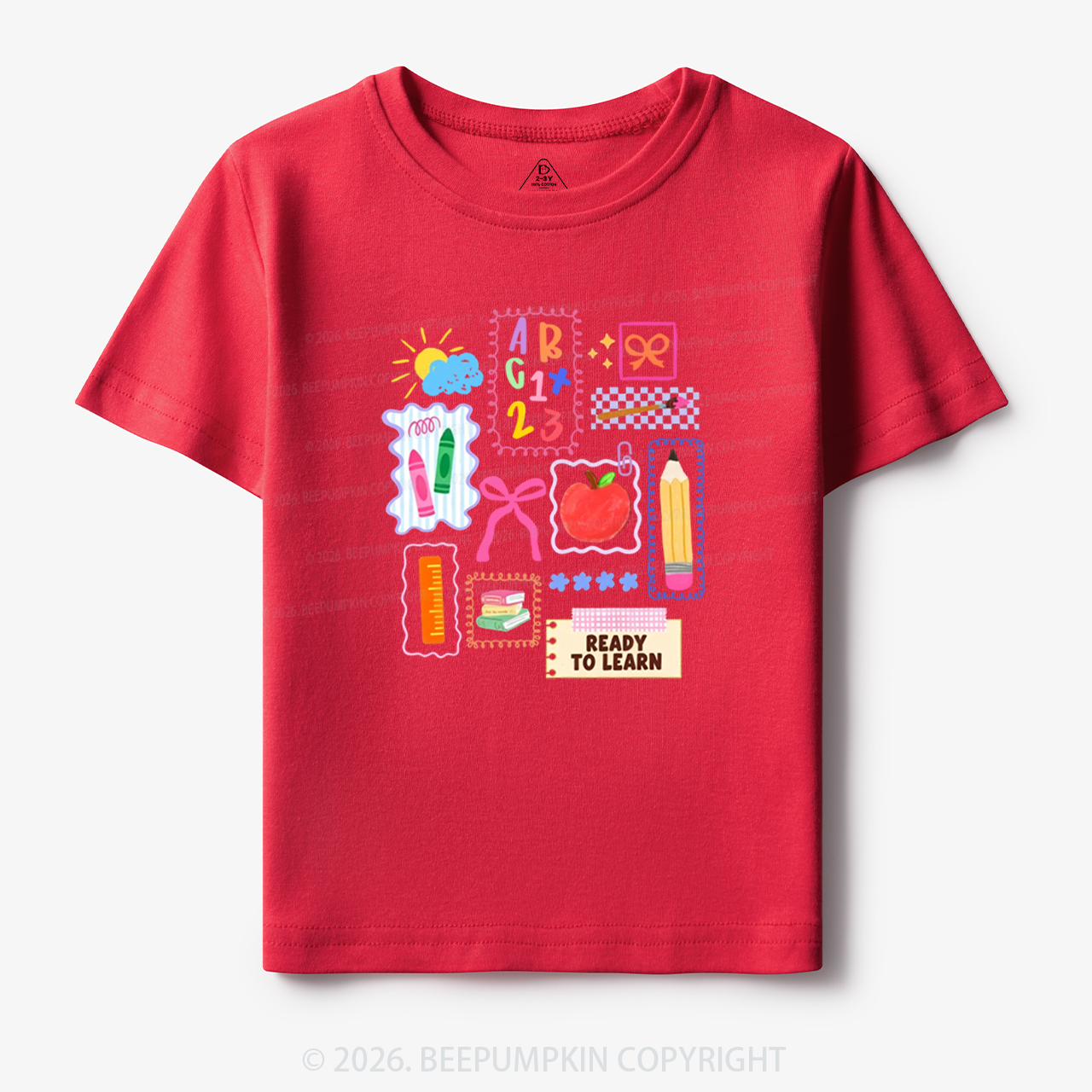 Ready To Learn Whimsical Pencil Bow Toddler&Kid's Tees