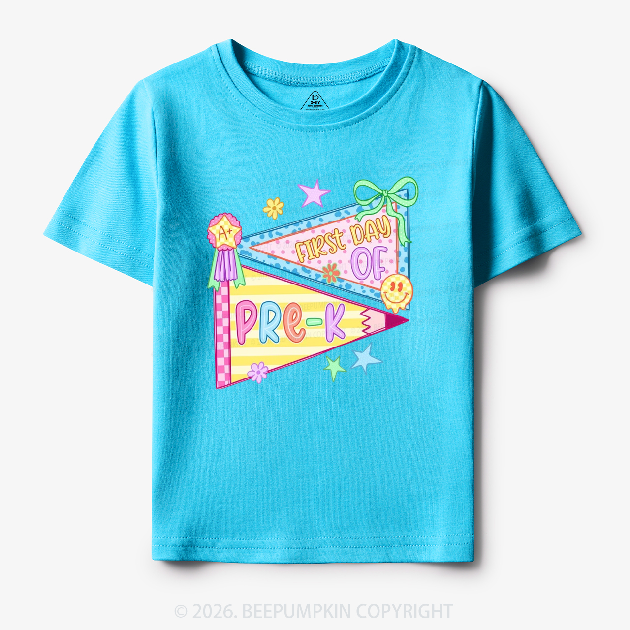 Floral Apple Pre-k 1st/2nd/3rd/4th/5th Grade Toddler&Kid's Tees