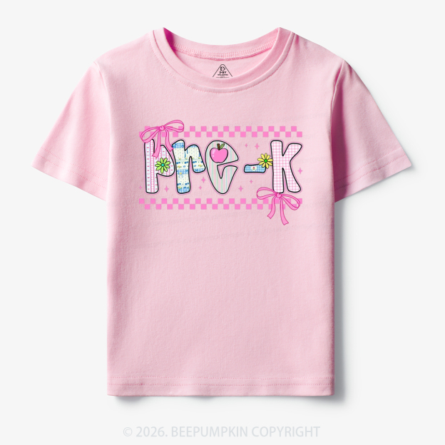 Preppy Floral Pre-k 1st/2nd/3rd/4th/5th Grade Toddler&Kid's Tees