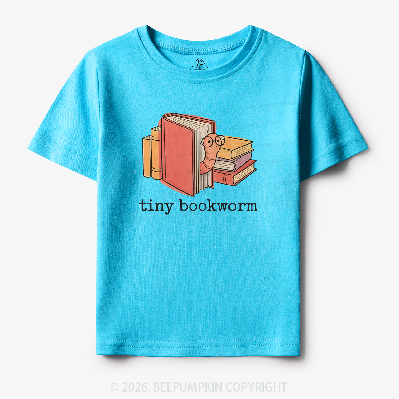 Tiny Bookworm Cute Book Lover Toddler&Kid's Tees