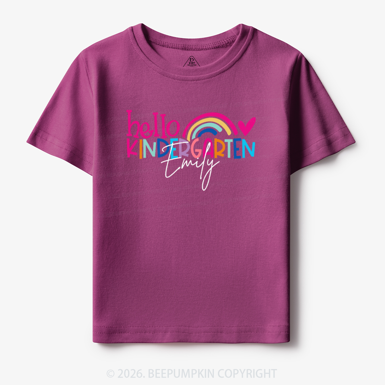 Personalized Name Rainbow Hello Kindergarten Toddler&Kid's Tees