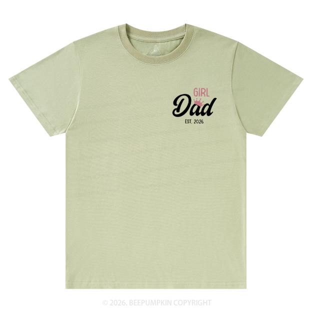 Personalized Girl Dad Fathers Day T-Shirts