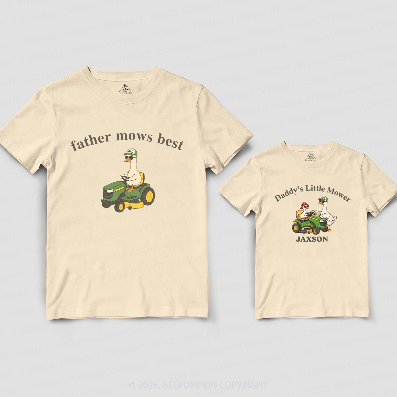 Father Mows Best Daddy’s Little Mower Dad&Me Matching Shirts