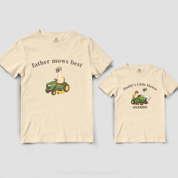 Father Mows Best Daddy’s Little Mower Dad&Me Matching Shirts