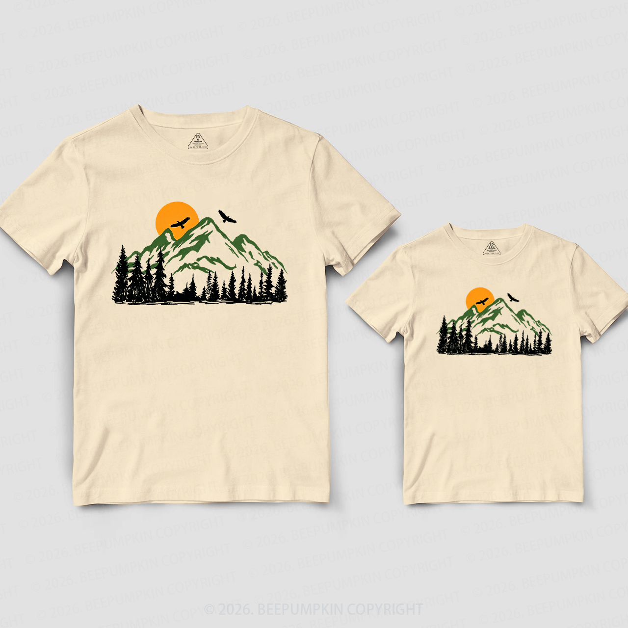 Adventure Camping Fathers Day Dad&Me Matching Shirts