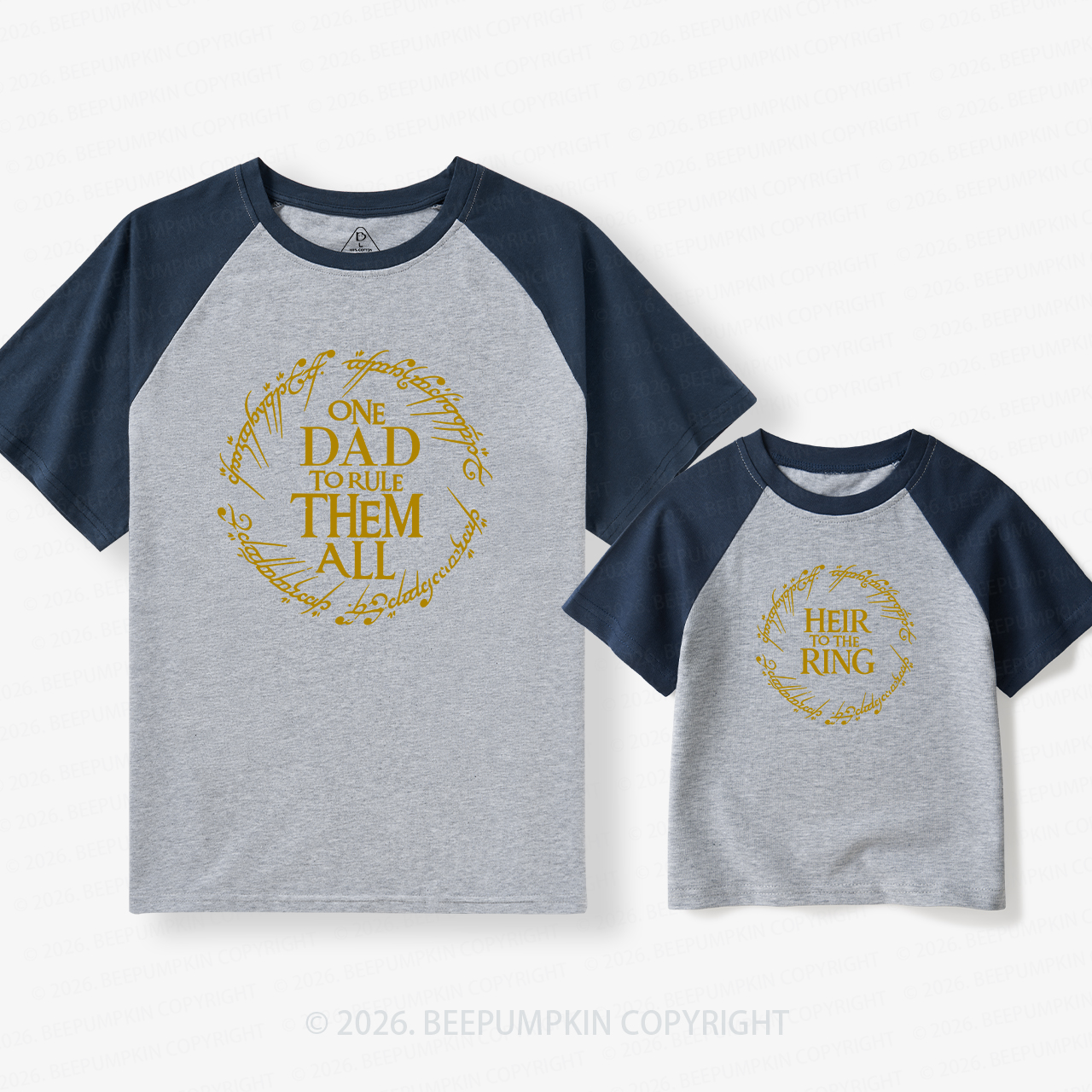 One Dad To Rule Them All Dad&Me Matching Retro Raglan T-shirt