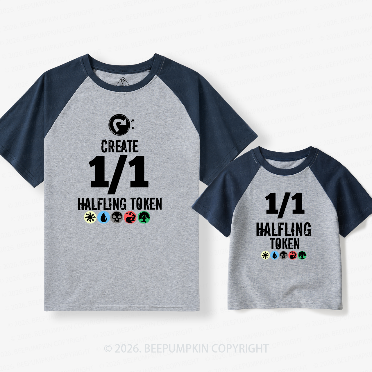 Magic The Gathering Dad & Me Matching Retro Raglan T-shirt