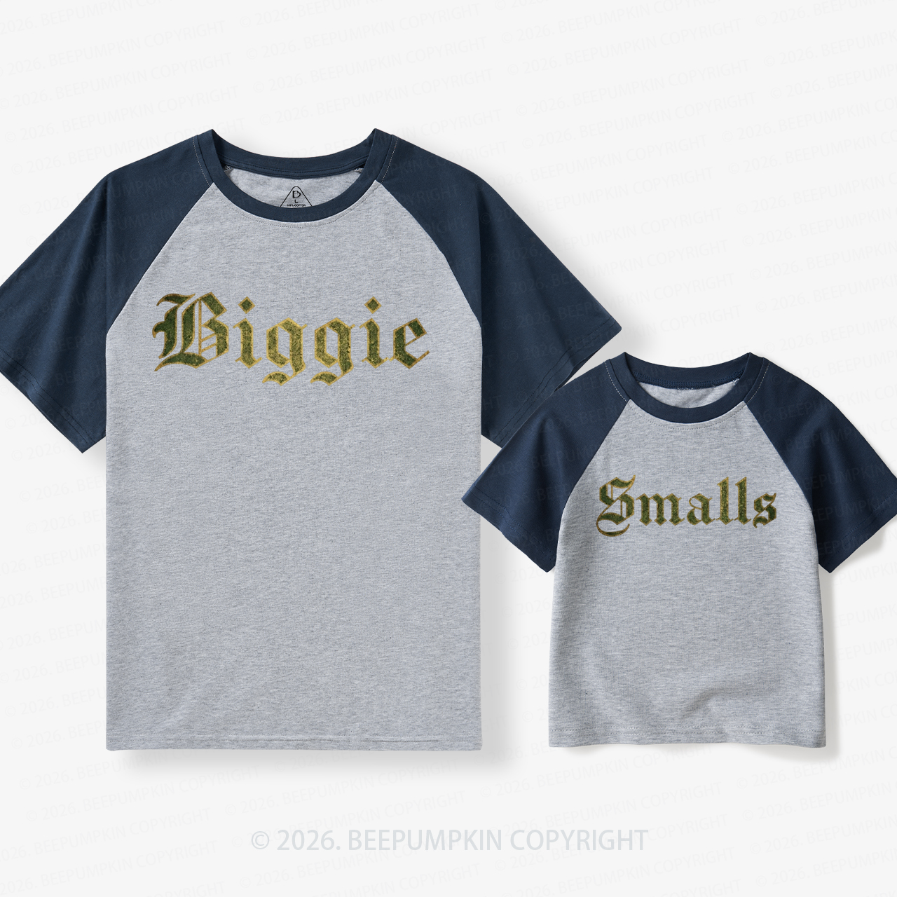 Biggie&Smalls First Dad & Me Matching Retro Raglan T-shirt