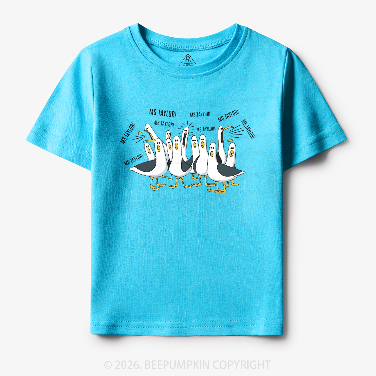 Personalized Teacher Name Seagulls Funny Toddler&Kid's Tees