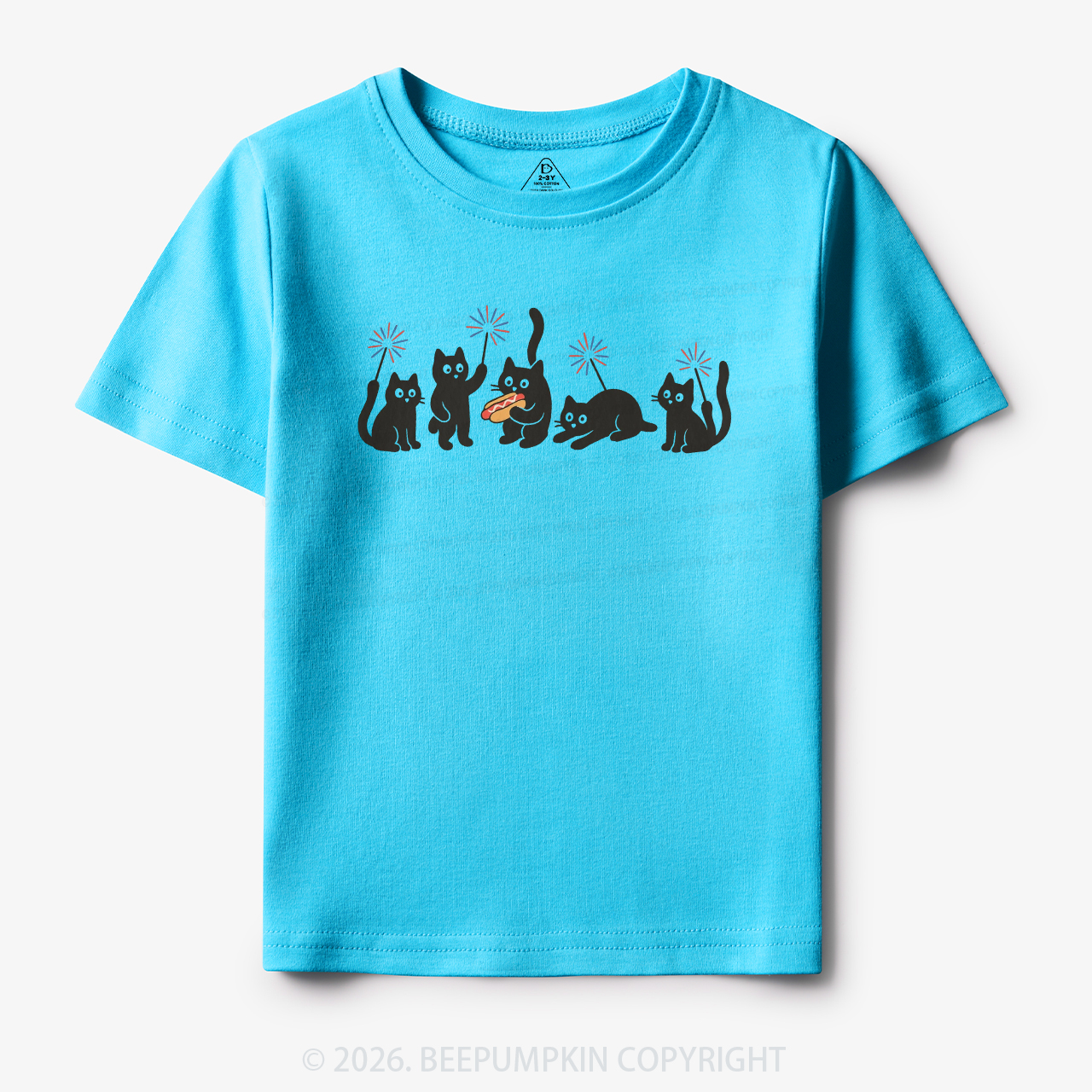 4th of July Funny Black Cats Toddler&Kid's Tees