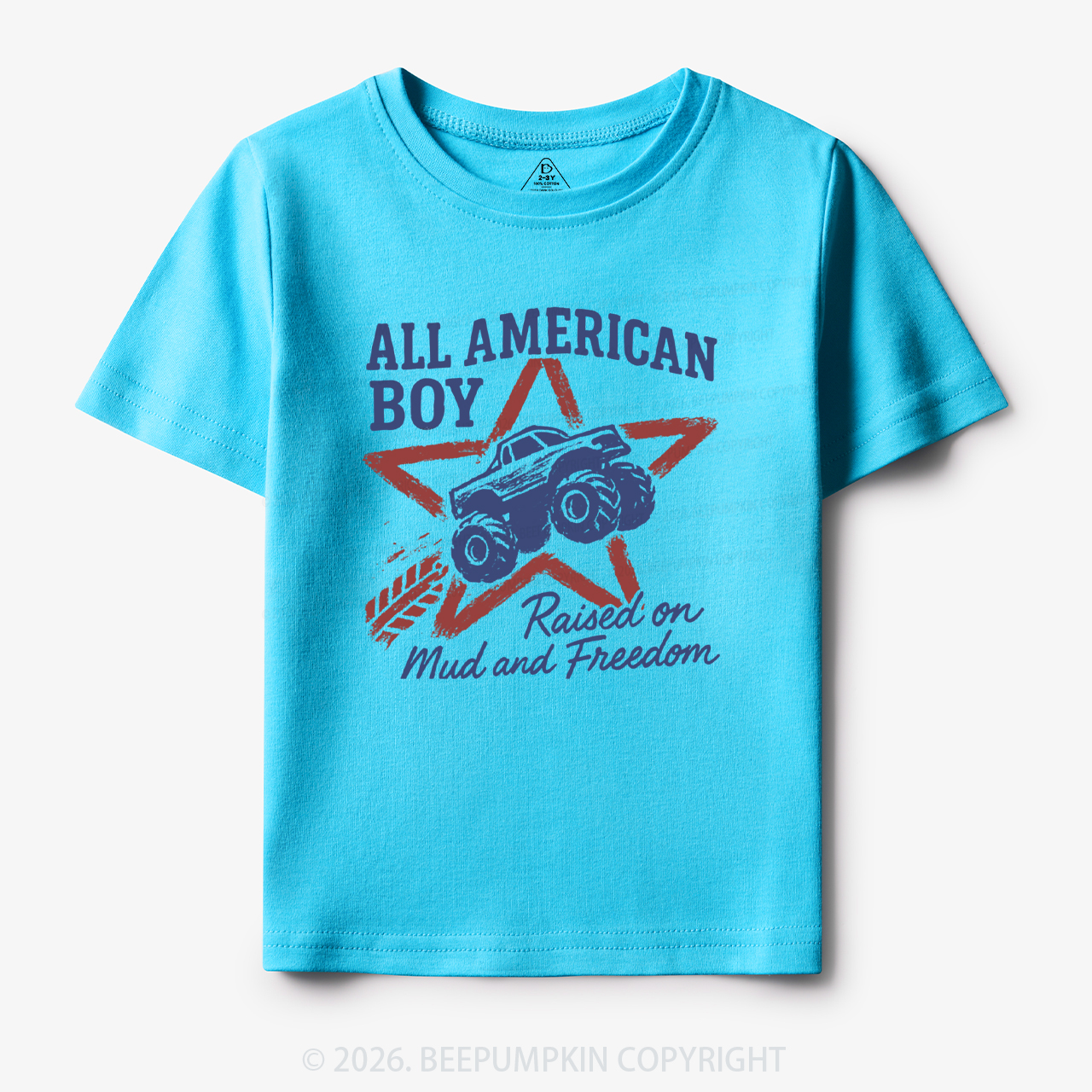 All American Boy Raised on Mud and Freedom Toddler&Kid's Tees