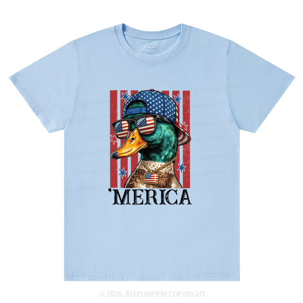 4th of July Funny Patriotic Merica Duck T-Shirts