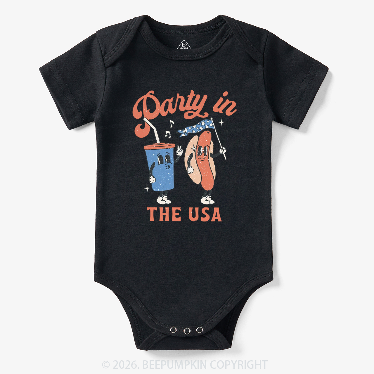Party In The USA Hot Dog And Drink Bodysuit