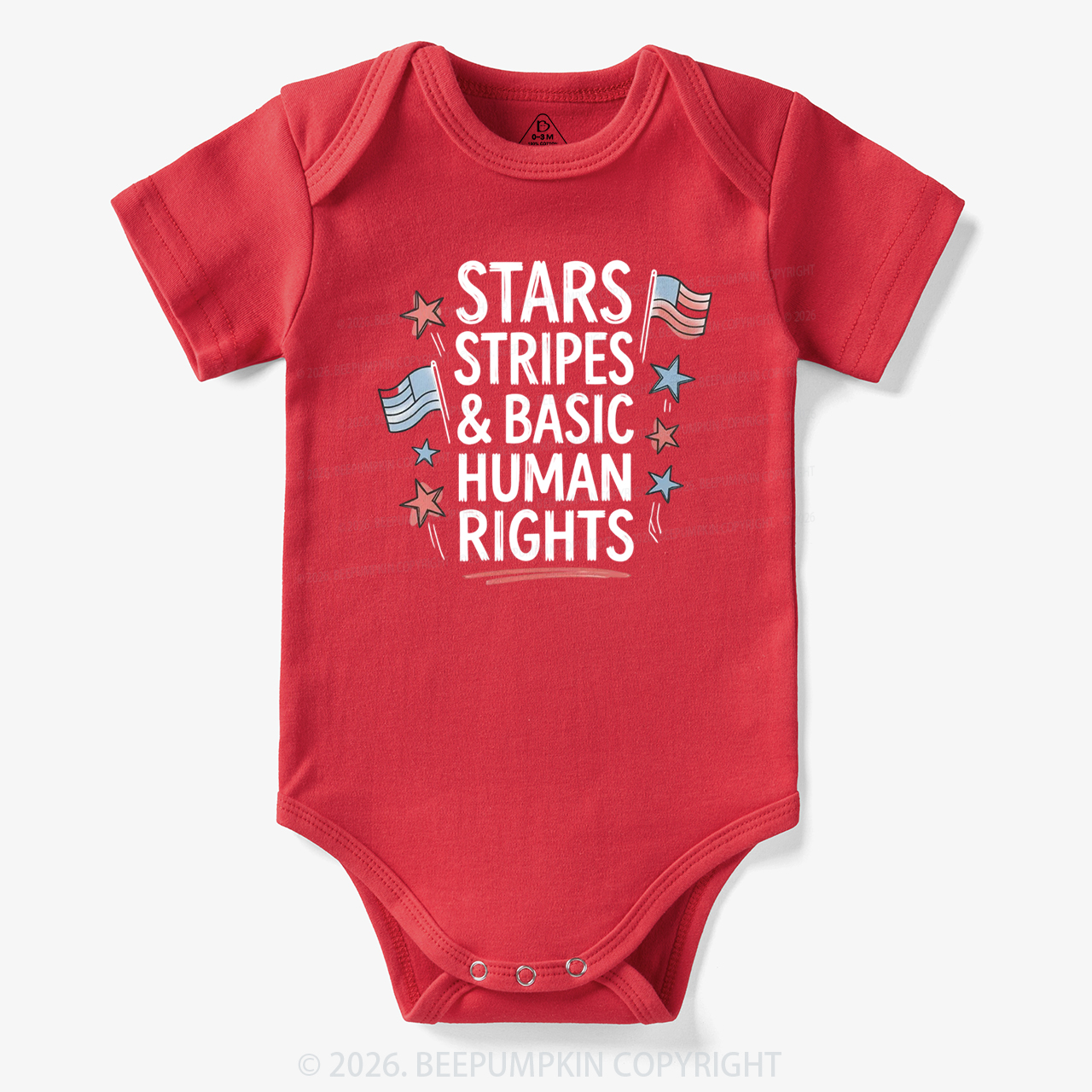 Stars Stripes Patriotic 4th Of July Bodysuit