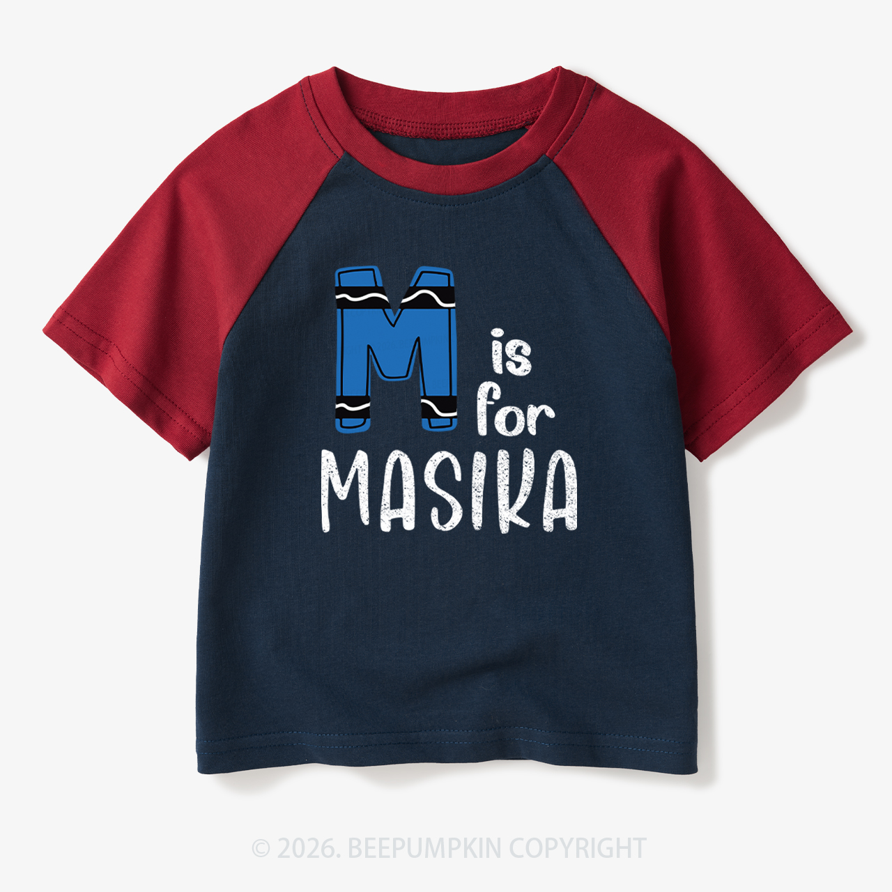 Personalized Name First Day Of school Toddler&Kids Retro Raglan T-shirt