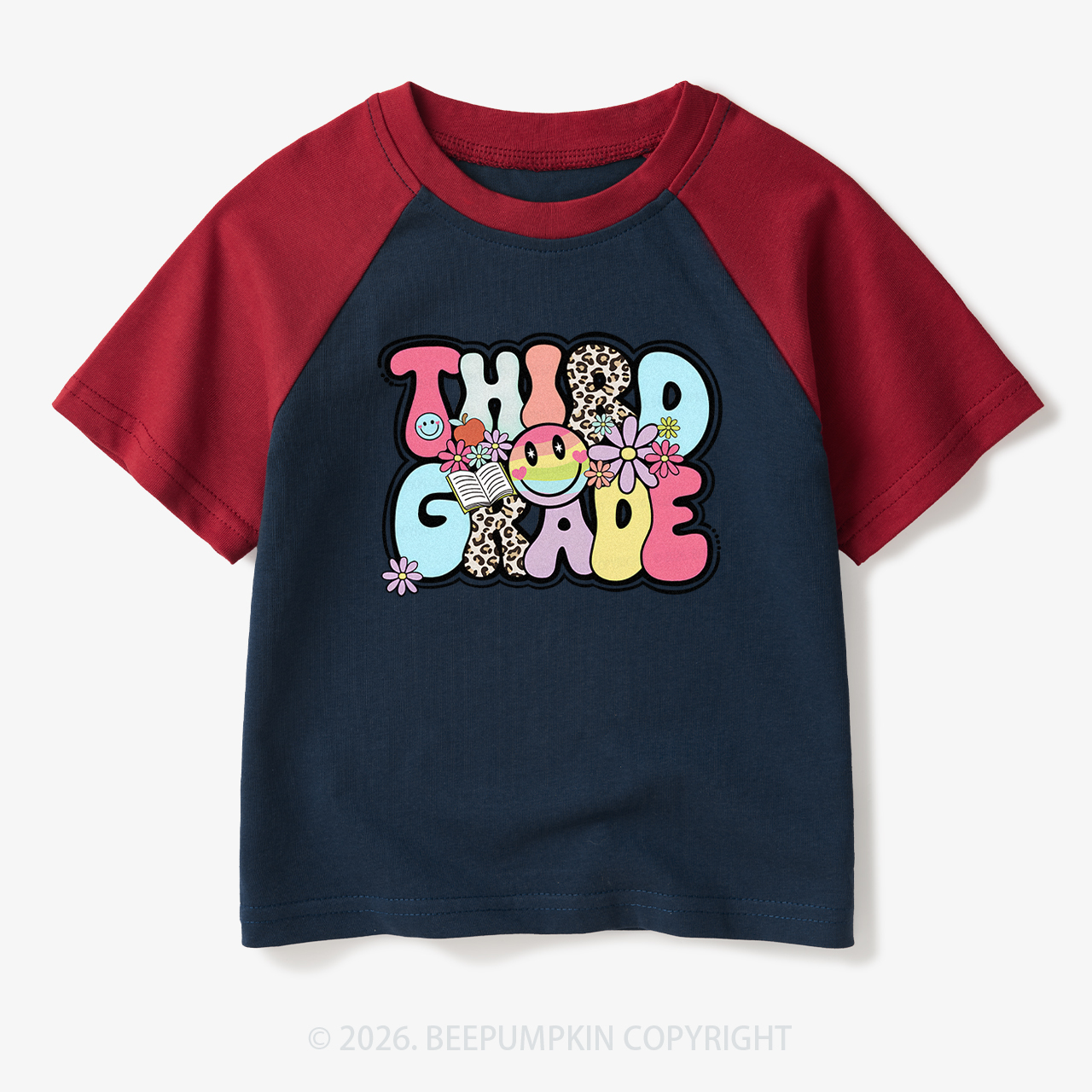 Personalized First/Second/Third Grade Back To School Toddler&Kids Retro Raglan T-shirt