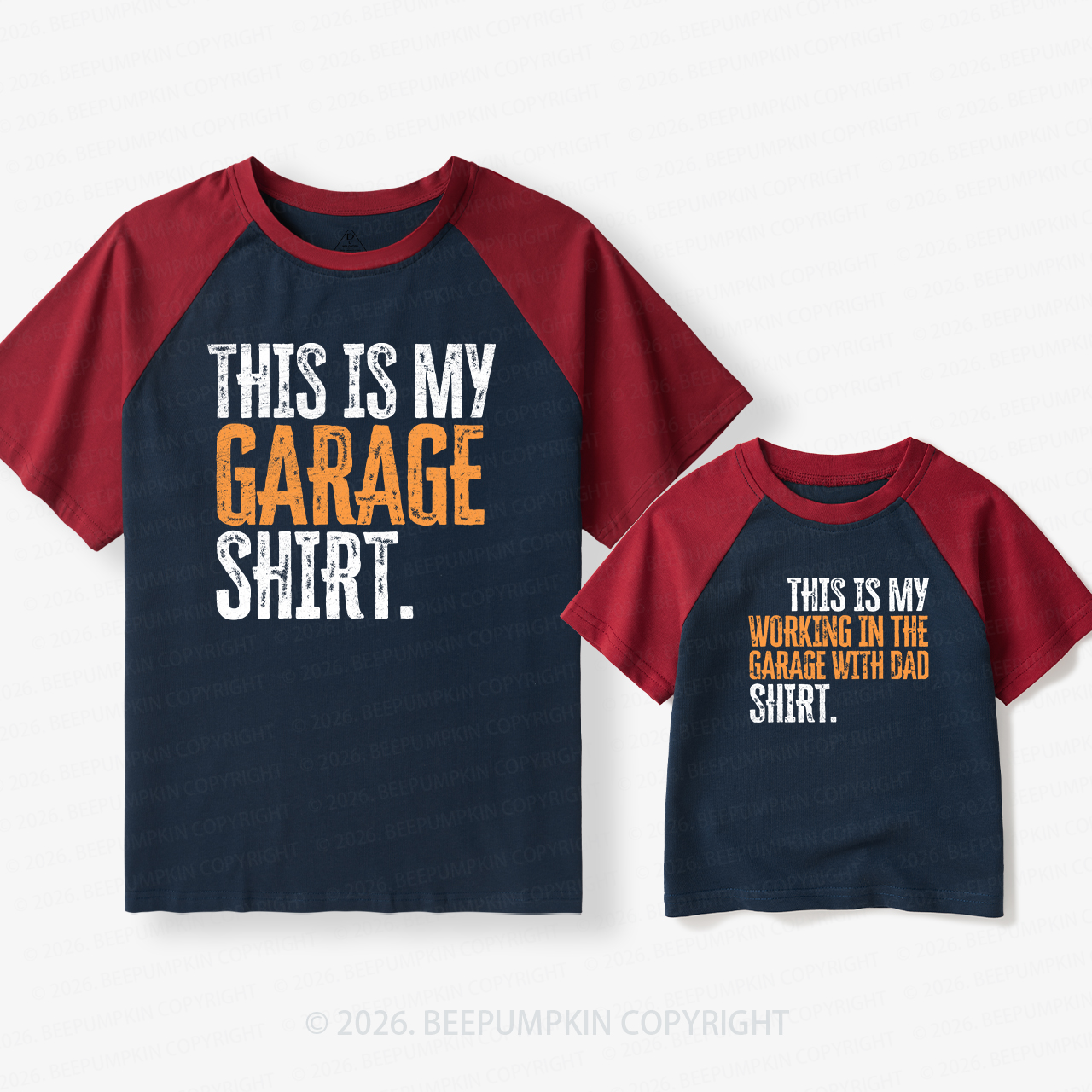 This Is My Garage Shirt Dad&Me Retro Raglan T-shirt