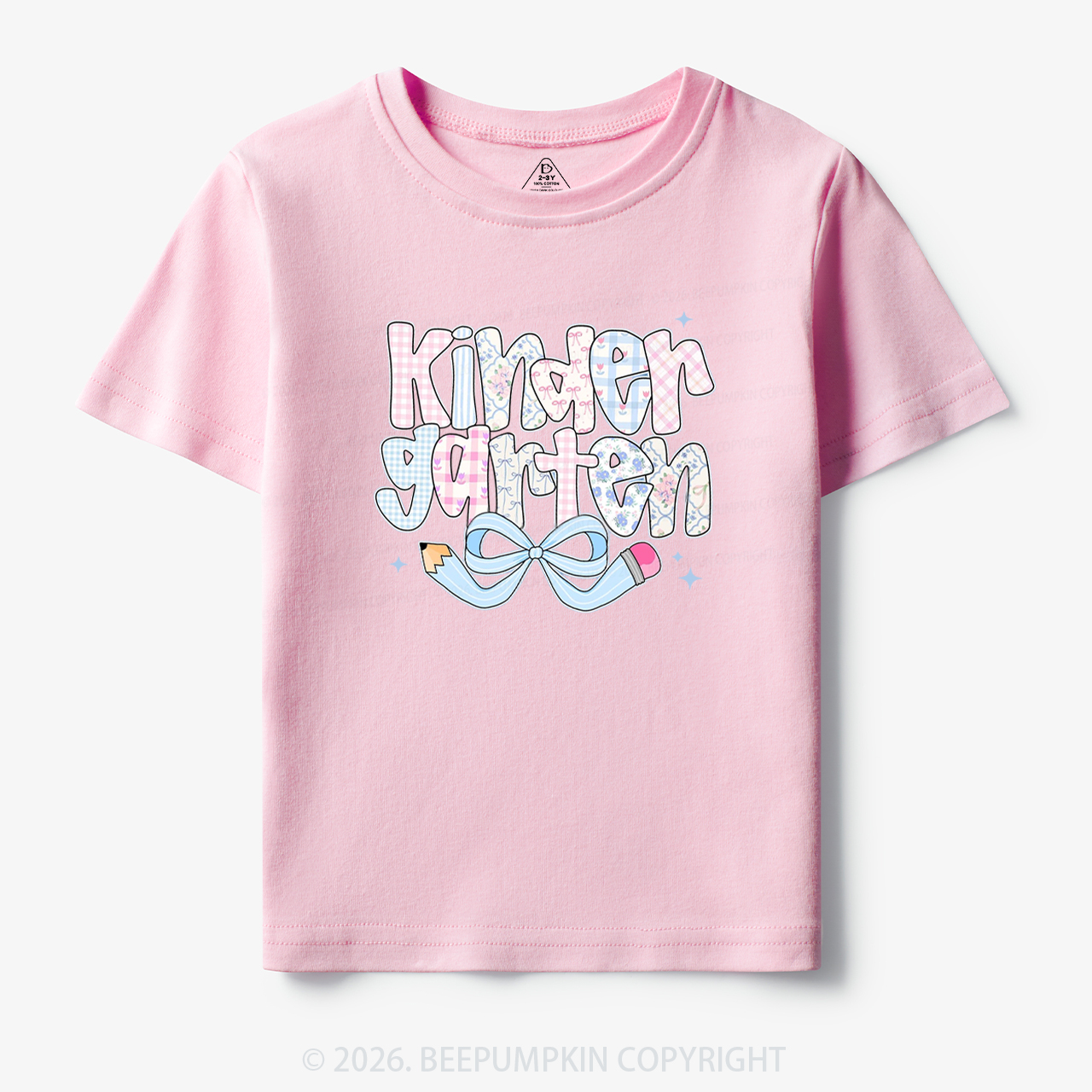 Personalized Preppy Back To School Coquette Pencil Bow Toddler&Kid's Tees