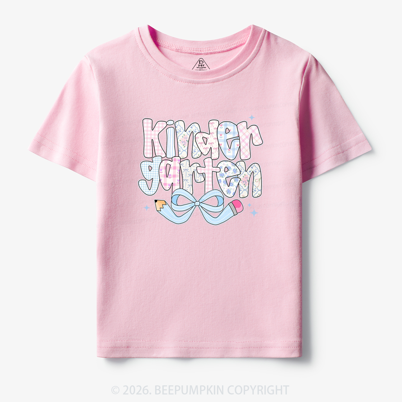 Personalized Preppy Back To School Coquette Pencil Bow Toddler&Kid's Tees