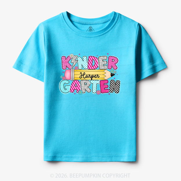 Personalized Kindergarten Name Back To School Toddler&Kid's Tees