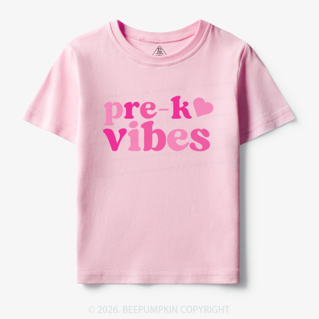 Pre-k Vibes Kindergarten Back to School Toddler&Kid's Tees