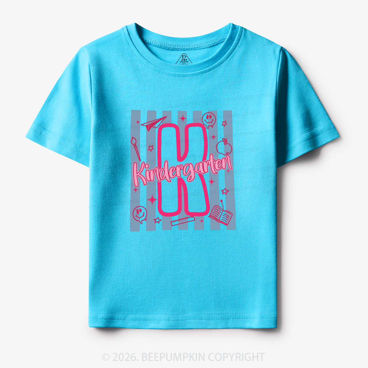 Preppy Stripes Kindergarten Back to School Toddler&Kid's Tees