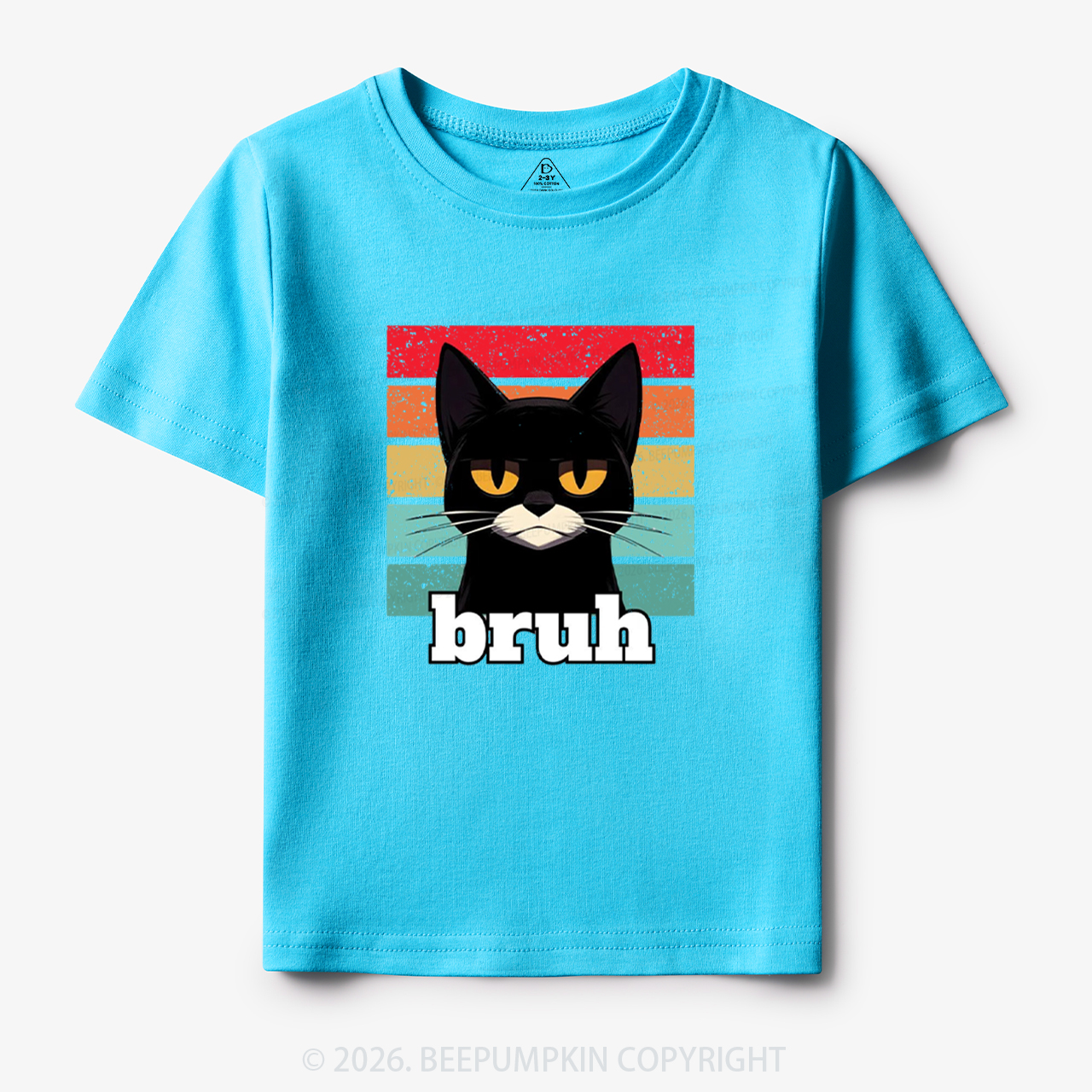 Bruh Cat Funny Back to School Toddler&Kid's Tees