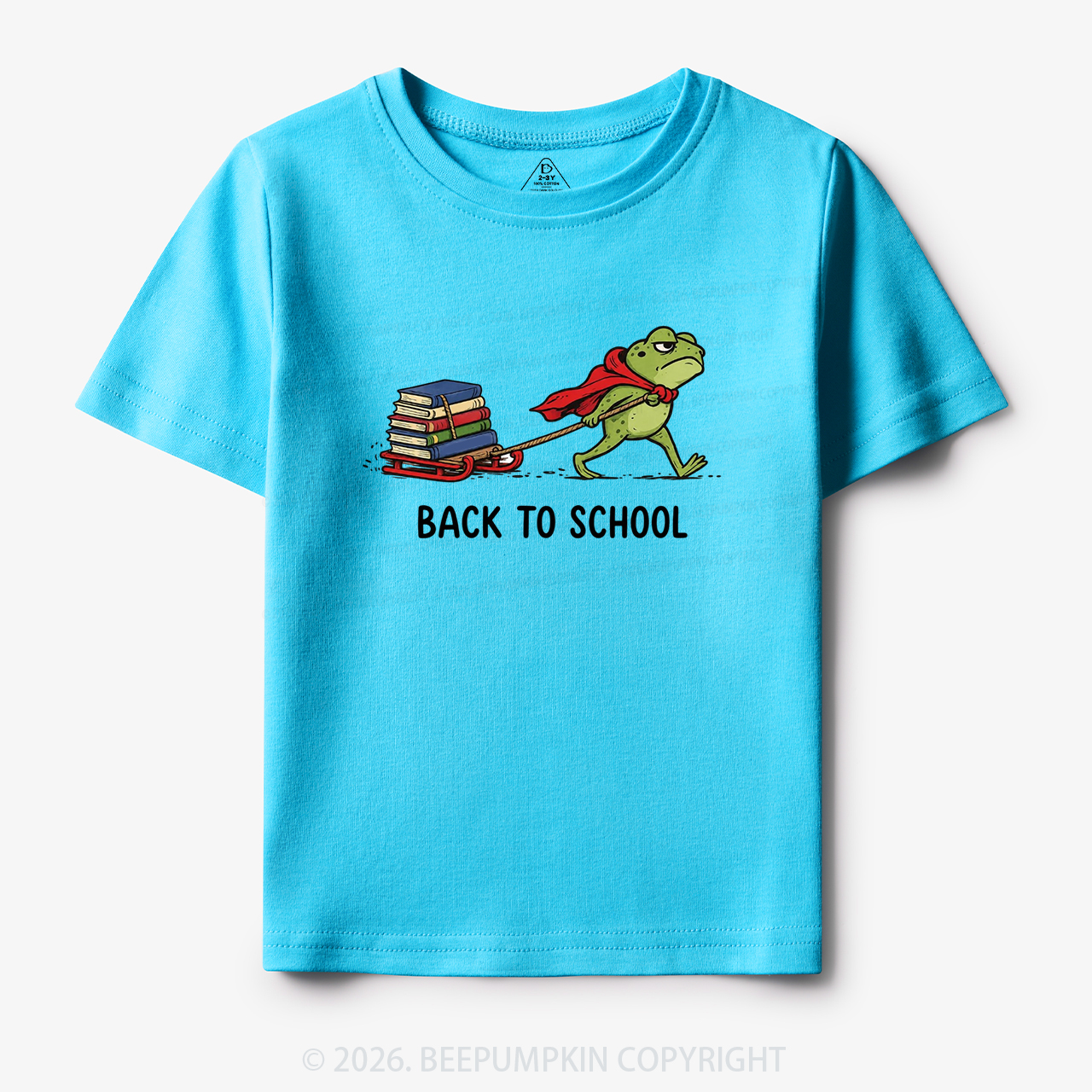 Grumpy Frog Pulling Books Funny Back To School Toddler&Kid's Tees