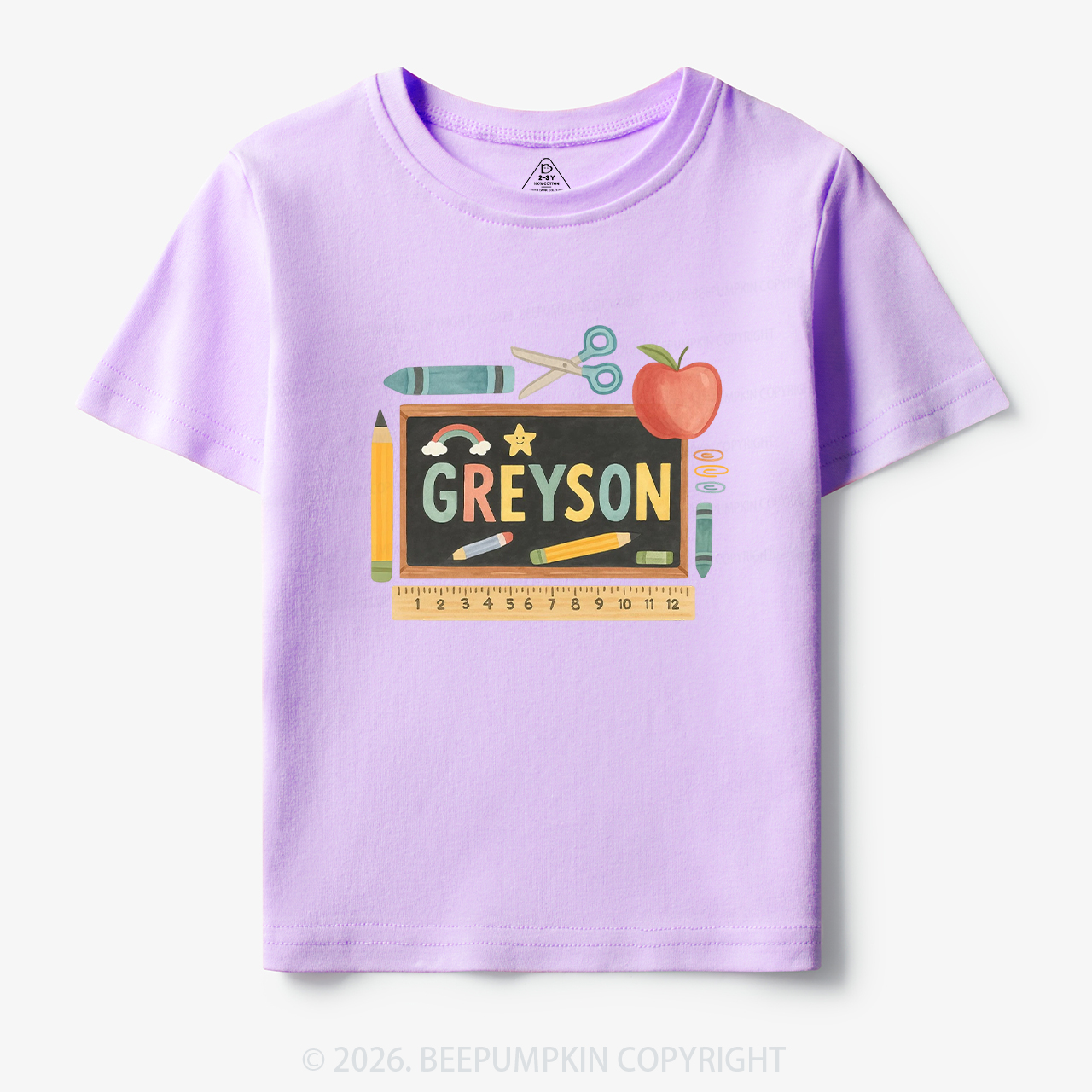 Personalized Name Blackboard Back To School Toddler&Kid's Tees