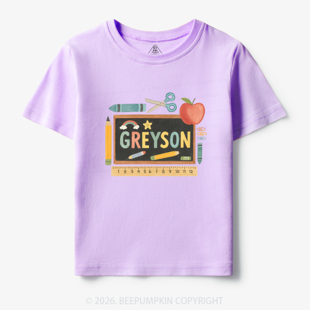 Personalized Name Blackboard Back To School Toddler&Kid's Tees
