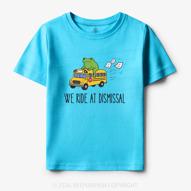 Funny Frog We Ride At Dismissal Toddler&Kid's Tees