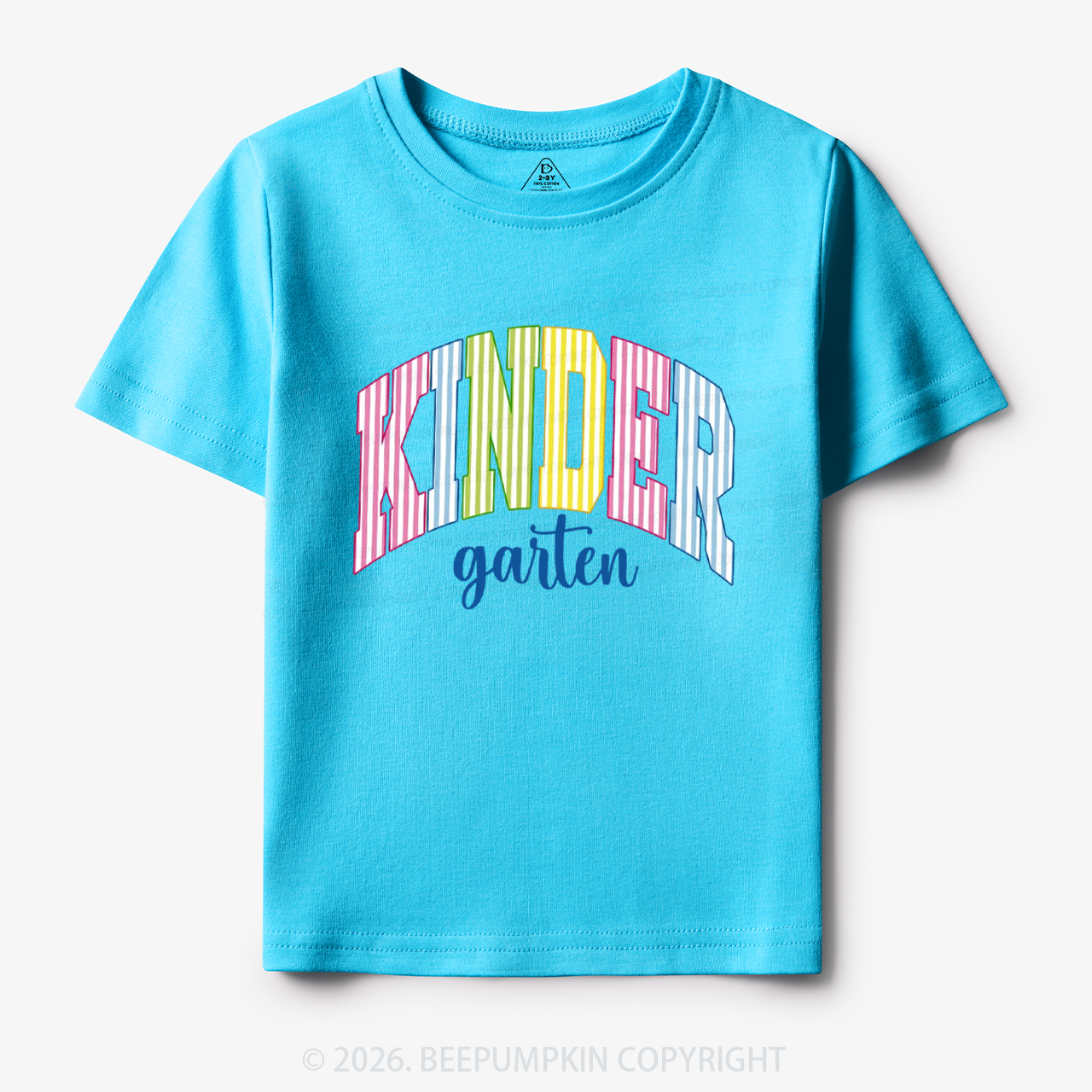 Colors Kindergarten Stripes Back to School Toddler&Kid's Tees