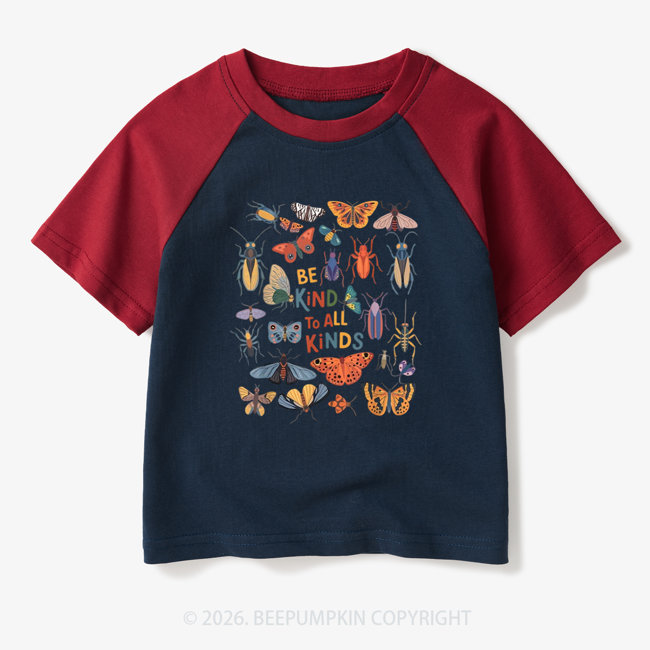 Vintage Entomologist Natural Toddler&Kids Retro Raglan T-shirt