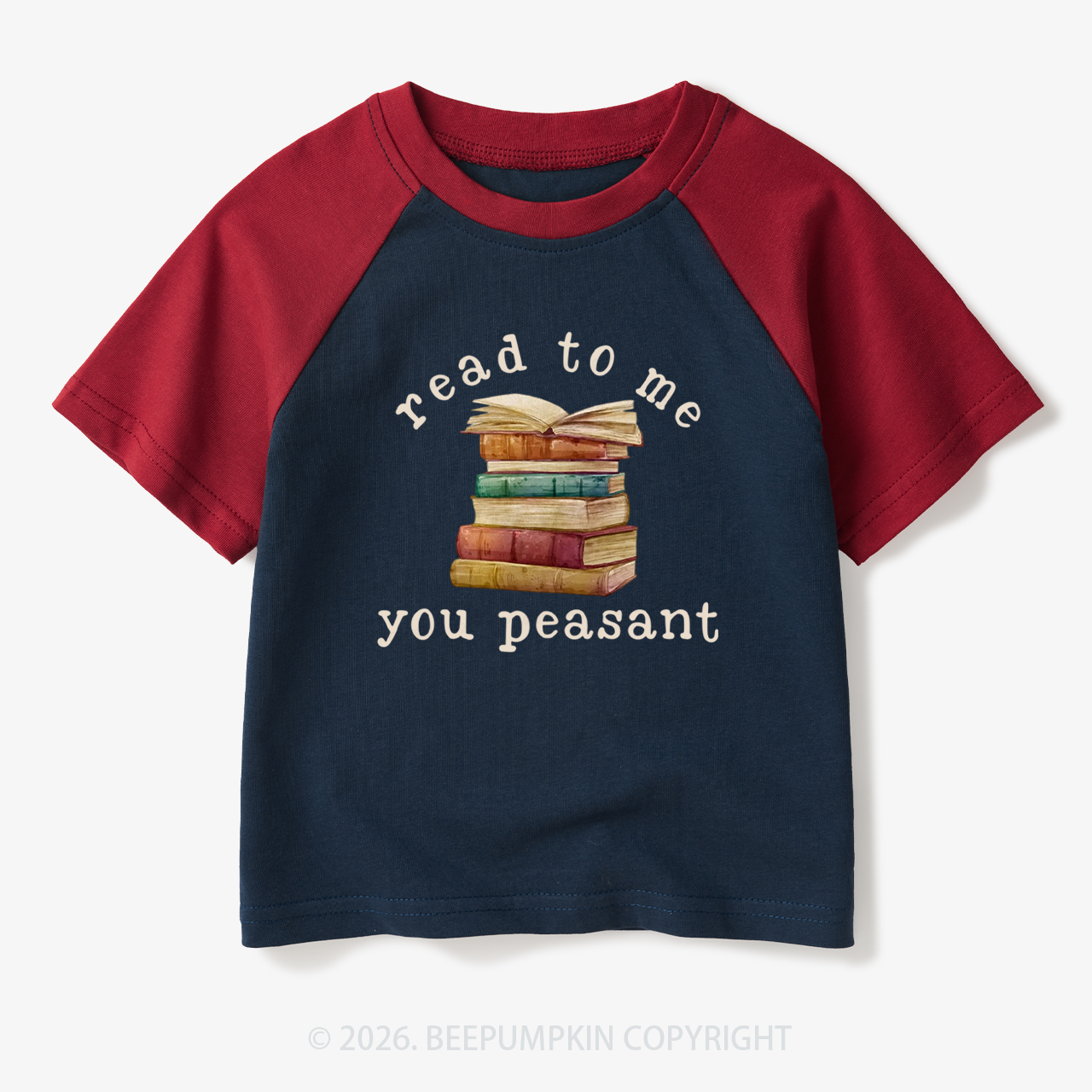 Read To Me You Peasant Toddler&Kids Retro Raglan T-shirt