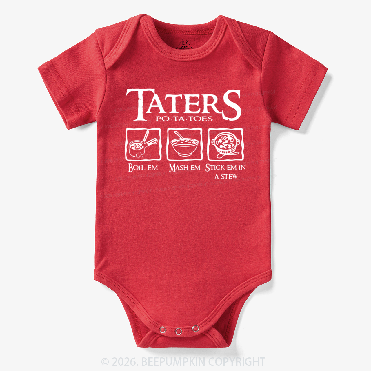 Taters Potatoes Funny Bodysuit