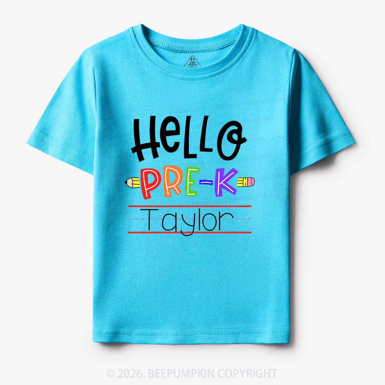 Personalized Hello Pre-k Shirt Back to School
