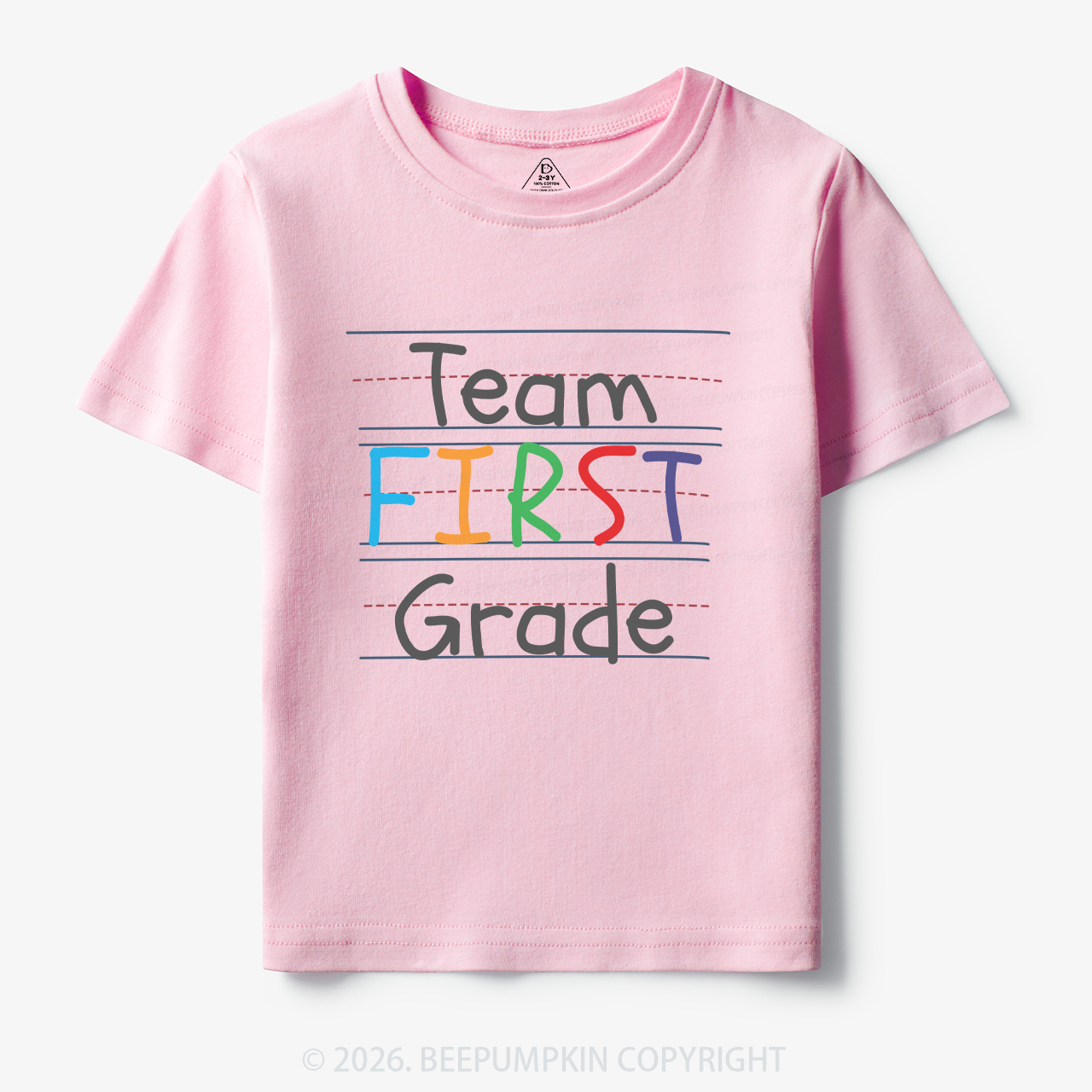 Team First Grade Back To School Kids T-shirts